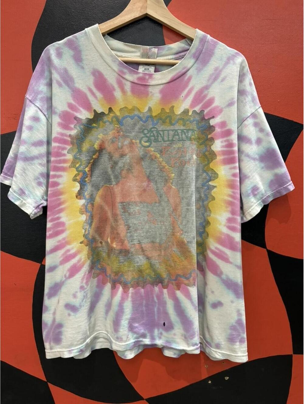 1997 Santana Rusted Root tie dye guitar rock xl 25x28